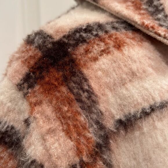 Hollister Shacket Plaid Women's XS Button Up Pockets Oversized - Picture 5 of 14